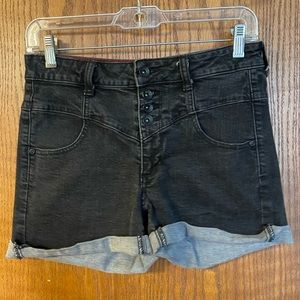 High-rise lovesick jean shorts